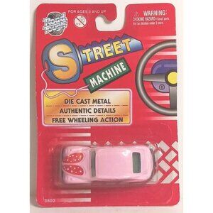 Road Tough Volkswagon VW Beetle Street Machine 1:64 Pink Factory Sealed